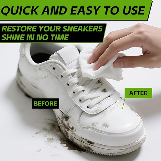 X-SMILE Shoe Cleaner Wipes Sneaker Quick Wipes Disposable Travel Portable Removes Dirt, Stains