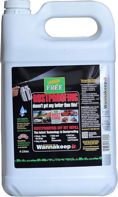 Corrosion Free Rust Cure Formula 3000-1 Gallon Jug – No-Drip Rust Inhibitor & Undercoating for Cars, Trucks, Tractors, Snowblowers – Stops & Prevents Rust –Includes RP460 HD Applicator Gun