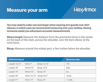 HexArmor A5 Cut Resistant Arm Sleeve With Thumb Hole | Protective Arm Sleeve | Silicone-Free | Fiberglass-Free | Breathable Arm Sleeve | Helix 2045