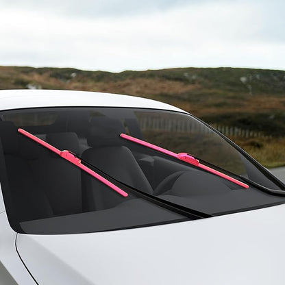 OEM QUALITY 26" + 18" PARRATI Premium All-Season Rose Red Windshield Wiper Blades (Set of 2)