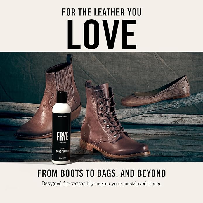 Frye Leather Conditioner – 6oz - Non-Toxic Leather Care Made in the USA | Restores & Softens Leather - Shoes, Boots, Jackets, Handbags, Purses & More