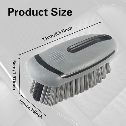 Carpet and Interior Cleaning Brushes, car wash Brush, Carpet Washing Brushes, Hard Bristle Detail Brushes, car and Home Interior Leather Brushes (Grey)
