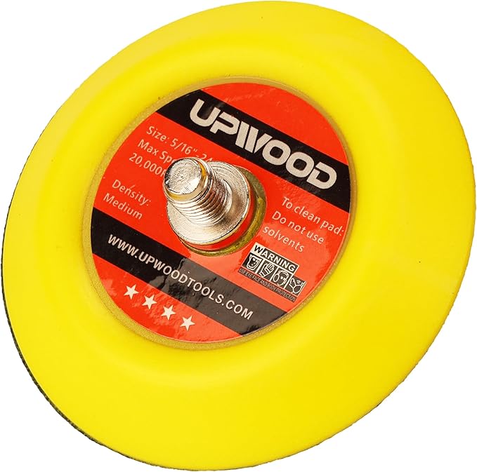 UPWOOD 8 pcs 3 inch 5/16"-24 Thread Hook and Loop Backing Pad for Mini Air Sander Polisher
