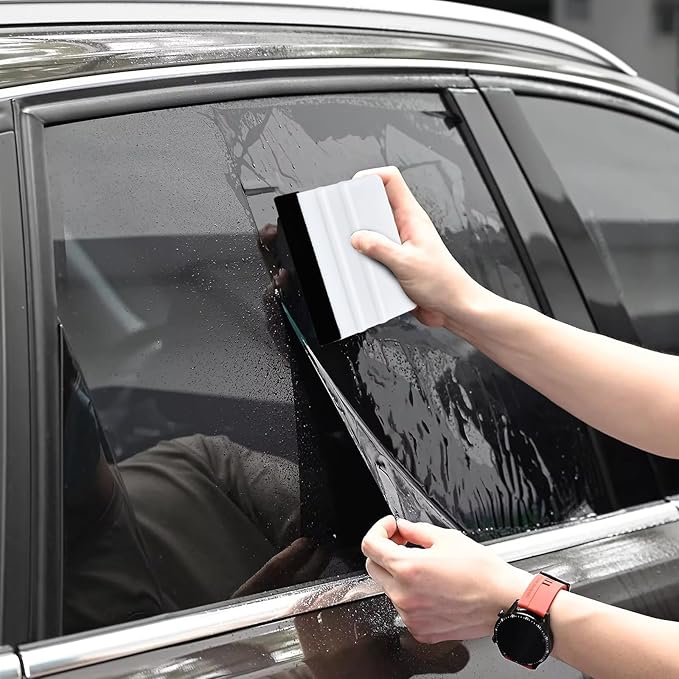 25 PCS Vinyl Squeegee, Plastic Felt Edge Squeegee, 4'' Vinyl Wrap Squeegee, Window Tint Squeegees for Car Wrap, Car Automotive Sticker Window Tint Wallpaper Decal Sticker