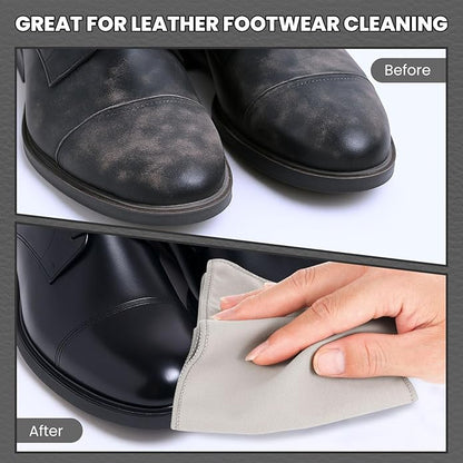 10 Pcs Shine Shoes Cloth Kit Polish Dauber Applicators Cleaning Leather Shoes Boots Microfiber Care Cloths Suede Cleaner