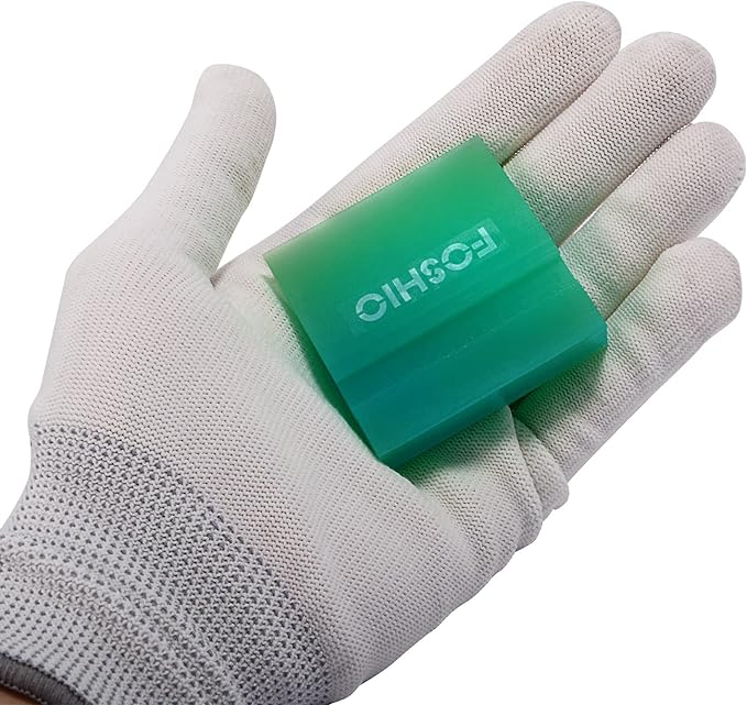 FOSHIO Green Mini Squeegee Window Film Tools,Rubber Squeegee Water Blade Decal Wrap Applicator Car Home Tint