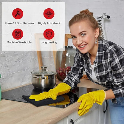 AIDEA Microfiber Cleaning Cloth 12 Pack, Microfiber Towels for Cars, Soft & Absorbent Cleaning Rags, Premium Lint Free Shop Towels for House, Kitchen, Car, 12inx16in