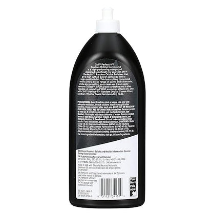 3M Perfect-It Random Orbital Compound, 34131, 1 quart, Fast Cutting Compound for Automotive Buffing & Polishing