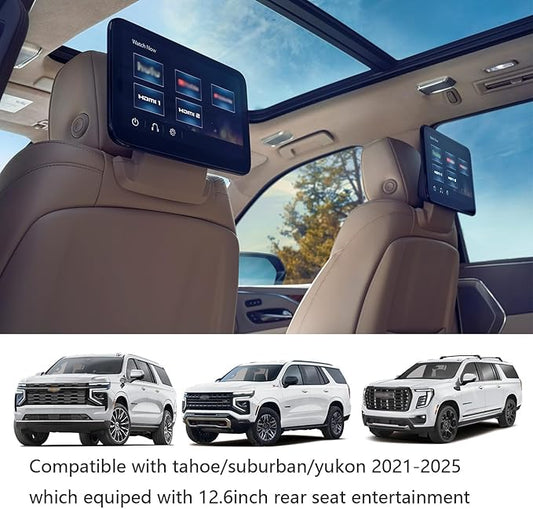Sprinoily Dual Protection Kit for 2021-2026 Chevy Tahoe/Suburban & GMC Yukon 2-Pack Neoprene Covers + 2-Pack Tempered Glass Screen Protectors | Shockproof & Scratch Defense