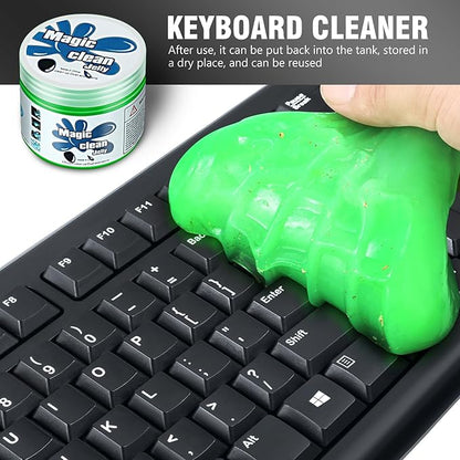 DNA MOTORING Car Cleaning Gels Auto Detailing Tools Cleaning Putty Car Interior Cleaner, Car Jelly Cleaner, Keyboard Cleaner, Car Cleaning Supplies Car Gifts for Men Women,Green, TOOLS-00255