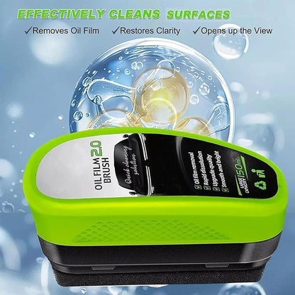 EZGHAR Clear Vision Glass Cleaner, Windshield Cleaner, 2025 Upgrade 2.0 Glass Cleaner, Reusable Rain and Fog Cleaning Glass Brush (1, Green)