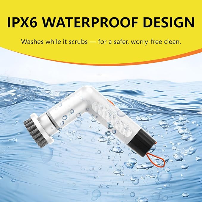 Cordless Electric Cleaning Brush – Compact & Portable, Long-Lasting Battery, Powerful Motor, Fully Waterproof. Perfect for Floors, Bathrooms, and Car Seat Crevices