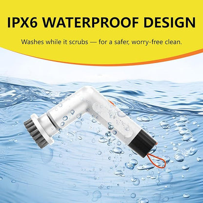 Cordless Electric Cleaning Brush – Compact & Portable, Long-Lasting Battery, Powerful Motor, Fully Waterproof. Perfect for Floors, Bathrooms, and Car Seat Crevices