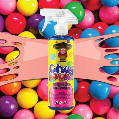 Chemical Guys AIR_221_04 Chuy Bubble Gum Premium Air Freshener and Oder Eliminator, Bubble Gum Scent (Great for Cars, Trucks, SUVs, RVs & More) 4 fl oz