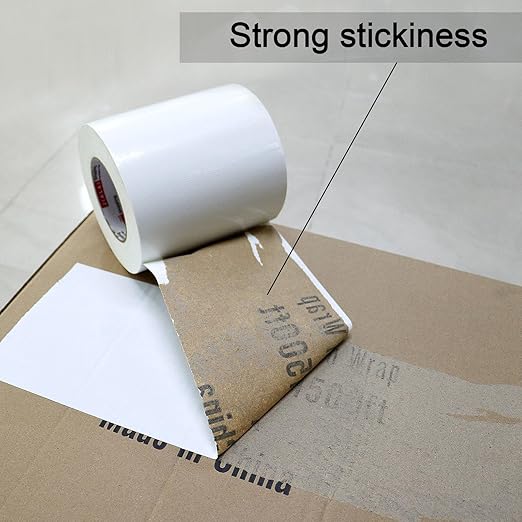 Wide Duct Tape, Industrial Grade 30Yards (90 ft) Wide Tape 4in Duct, 9 Mil Heavy-Duty, Waterproof, Strong, Flexible, No Residue, for Crafts & Home Improvement (White, 4'' x 90ft)