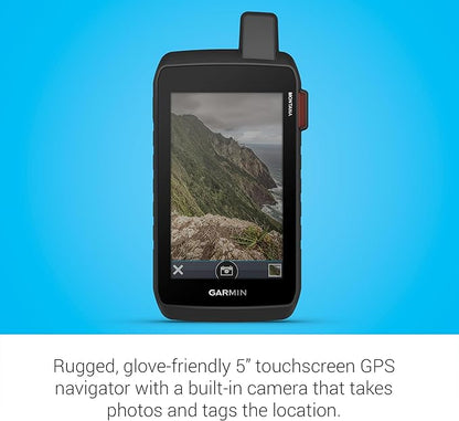 Garmin Montana® 760i, Rugged GPS Handheld Navigator with Built-in inReach® Technology for SOS and 2-way Texts in Remote Areas, 5” Touchscreen, 8MP Camera, Satellite Imagery and Maps for Road or Trails