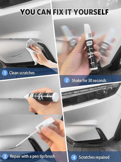 Sunburst Orange Pearl(PV6/DV6) for Jeep Touch Up Paint Pen, 2 in 1 Car Scratch Remover with Pen Tip and Brush, Precise Color Match for Car Paint Scratch Repair, Quickly and Easily Fix Chips and Nicks