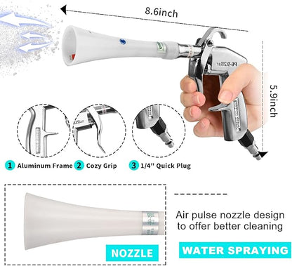 GOCCIDA Tornado Dry Cleaning Gun Detailing Interior Dryer Air Blow Gun,Car Detailing Kit Interior Cleaner,Car Detailing Tools for Car Quickly Blasts Dirt and Dust Works with Air Compressor