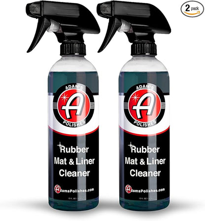 Adam's Polishes Rubber Mat & Liner Cleaner 2-Pack Protectant & Rubber Floor Mat Cleaning Solution for Car Detailing, Deep Cleans & Restores Mats, Truck Bed Cargo Liners
