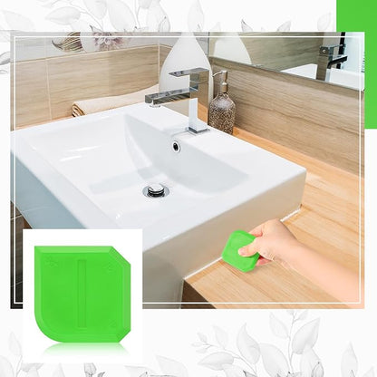 Outus 2 Pieces Caulking Tool Set Silicone Sealant Grout Tool for Kitchen Bathroom Floor Sealant Sealing (Light Green)