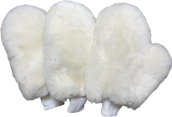 Tru Lamb Natural Lambskin Wool Car Wash Mitt - Large Sheepskin for Wet and Dry Applications and Painters (3)