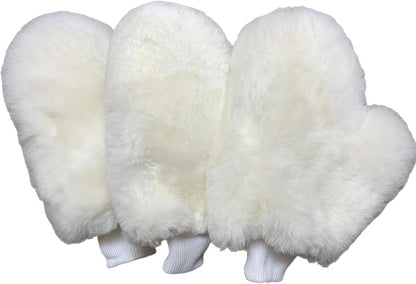 Tru Lamb Natural Lambskin Wool Car Wash Mitt - Large Sheepskin for Wet and Dry Applications and Painters (3)