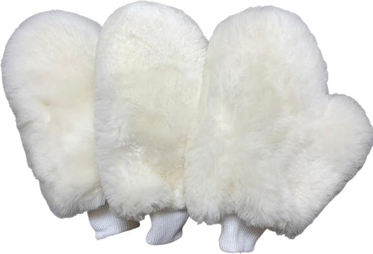 Tru Lamb Natural Lambskin Wool Car Wash Mitt - Large Sheepskin for Wet and Dry Applications and Painters (3)