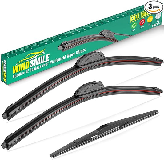 26" 19" 16" Windshield Wiper Blades Replacement for Toyota Prius 2010 2011 2012 2013 2014 2015 Premium All Weather Front Rear Wipers Set - OEM Quality (Pack of 3)