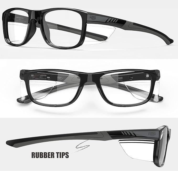 HTS HUNTERSKY TR90NZZ Safety Glasses with Side Shield Small Size Women Men ANSI Z87 Anti Fog Scratch Resistant Lab Pickleball
