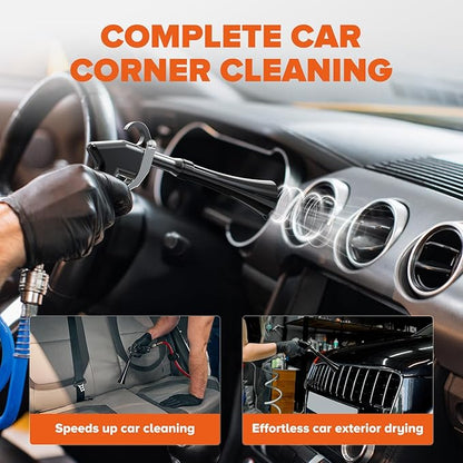 Tornado Car Cleaning Gun Interior Dryer Air Blow Gun, Automotive Tool Car Detailing Supplies High Pressure Air Gun, Car Detailing Cleaner Kit for Car Quickly Blasts Dirt and Dust Works with Air