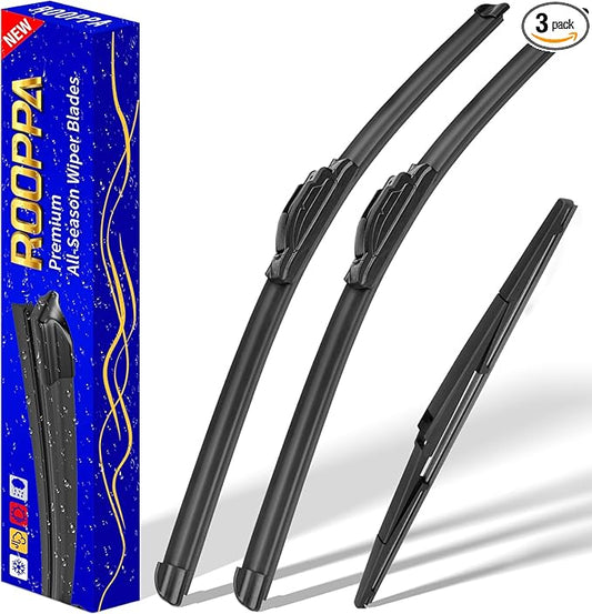 3 wipers Replacement for Toyota Prius 2004-2009, Windshield Wiper Blades Original Equipment Replacement - 26"/18"/16" (Set of 3) U/J Hook