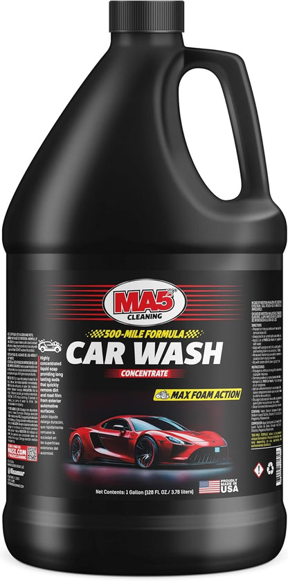 MA5x Car Wash Soap | Concentrated, pH Balanced | High Performance Foaming Car Wash Soap | Gallon | Pack of 1