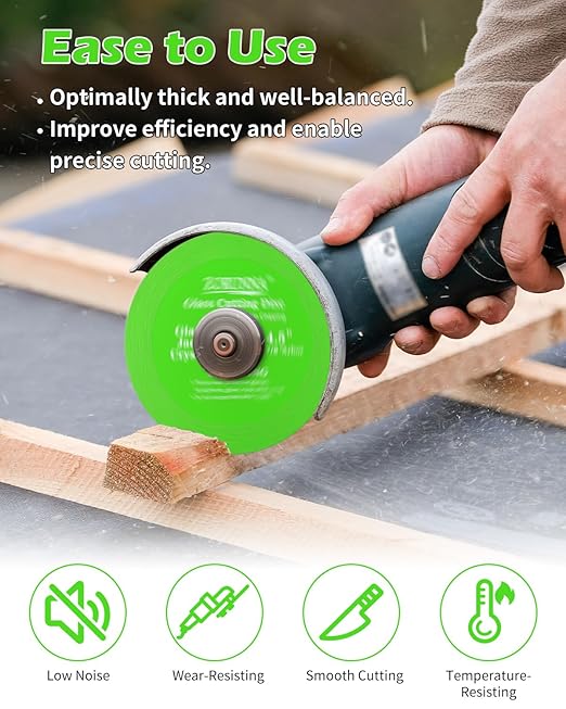 ZORUNNA Glass Cutting Disc for 4-1/2" Angle Grinder, 20 Pack Glass Ceramic Diamond Cutting Blade Disc 7/8" for Grinding Jade, Crystal, Wine Bottles, Tile.