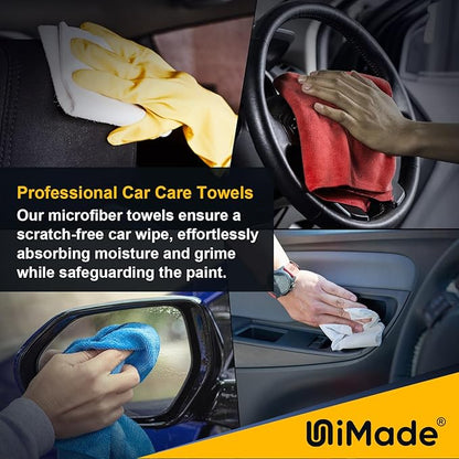 Shop Towels Rags, 150 Pack Reusable Shop Rags Bulk Microfiber Cleaning Cloth Lint Free Cleaning Towels for Car Kitchen Automotive Bar Mechanic Restaurant Garage, 11.5"x 11.5", Blue