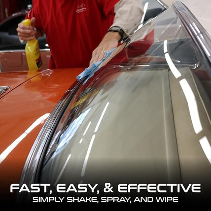 Formula 1 Glass Cleaner with Rain Repellent - Windshield Cleaning Spray for Streak-Free Finish, Improve Visability in Rain, Snow, or Sleet, 23 oz.
