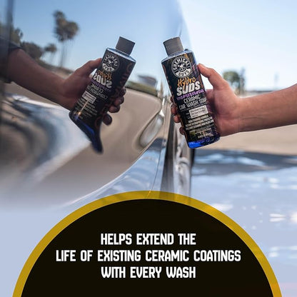 Chemical Guys HydroSuds Ceramic SiO₂ Shine High Foaming Car Wash Soap - Foam Cannon Soap, Works with Foam Guns or Bucket Washes for Cars, Trucks, Motorcycles, RVs, and More, Berry Scent - 16 oz