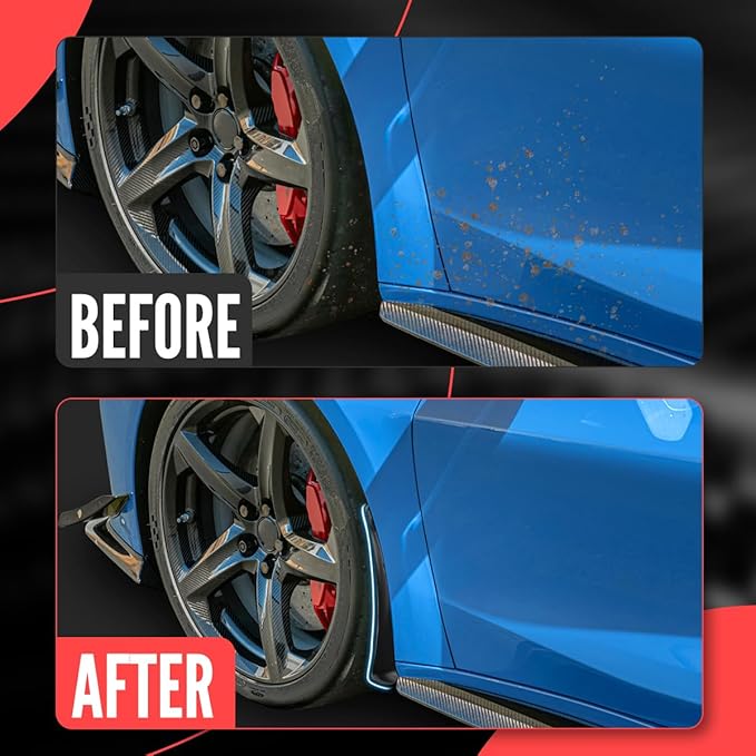 BILLFARO Extended Front Splash Guards Mud Flaps,ABS Plastic Wheels Rock Guards Mudflap Fender Mudguard Mud Guards Protector ﻿Accessories for Corvette C8 Z06 2023+ for C8 E-Ray 2024+