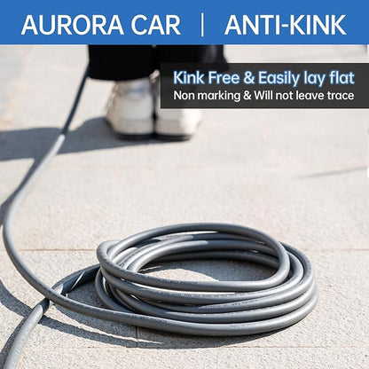 Pressure Washer Hose 25FT 1/4", Kink Resistant Power Washer Hose Compatible with M22 Fittings, Replacement For Most Brand Pressure Washers, 4000 PSI, Grey