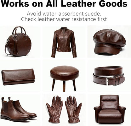 Dark Brown Leather Repair Kit, Dark Brown Leather Recoloring Balm, Leather Dye - Restore & Renew Scratch, Faded and Aged Leather & Vinyl Couches, Boots, Car Seats or Leather Furniture