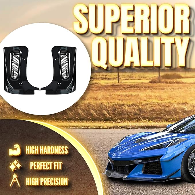 BILLFARO Extended Rear Splash Guards Mud Flaps,ABS Plastic Wheels Rock Guards Mudflap Fender Mudguard Mud Guards Protector ﻿Accessories for Corvette C8 Z06 2023+ for C8 E-Ray 2024+