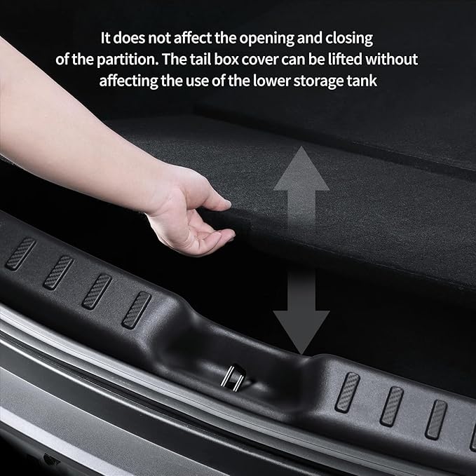 SHINELINERS New Upgrade Rear Bumper Guard for Tesla Model Y Juniper 2025-2026 ABS Material, Prevent Scratches, Easy Installation - Trunk Bumper Protector Accessories for Tesla Juniper