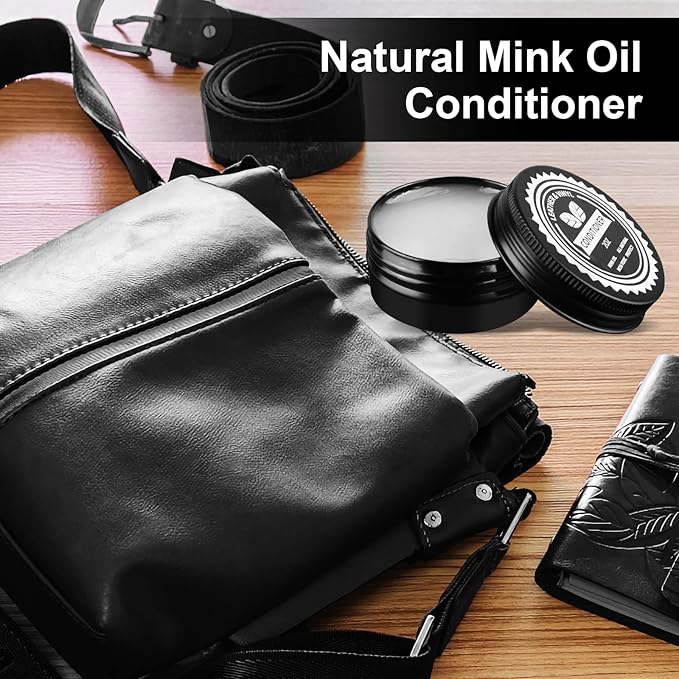 drtulz Black Leather Recoloring Balm, Leather Color Restorer Conditioner, Leather Repair Kits for Vinyl Furniture, Sofa, Car Seats, Shoes - Repair Leather Color on Faded & Scratched Leather Couches