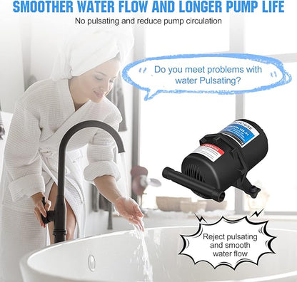 DC HOUSE Pre-Pressurized Water Accumulator Tank 0.75L 125PSI, RV Water Pressure Tank Smooth Flow Reduce Noise and Prolong Service Life for RV Yacht Faucet Shower Sprayer