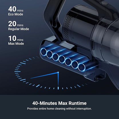 Eureka RapidClean Pro Cordless Vacuum Cleaner for Hard Floors, Lightweight Stick Vacuum LED Headlights, Convenient Stick and Handheld Vac, Green, NEC285GR