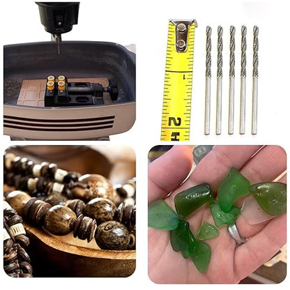 Drilax 20-Pc 2.5mm Diamond Drill Bit Set | Dremel Compatible with 1 Collet | for Glass, Sea Glass, Gems & Jewelry