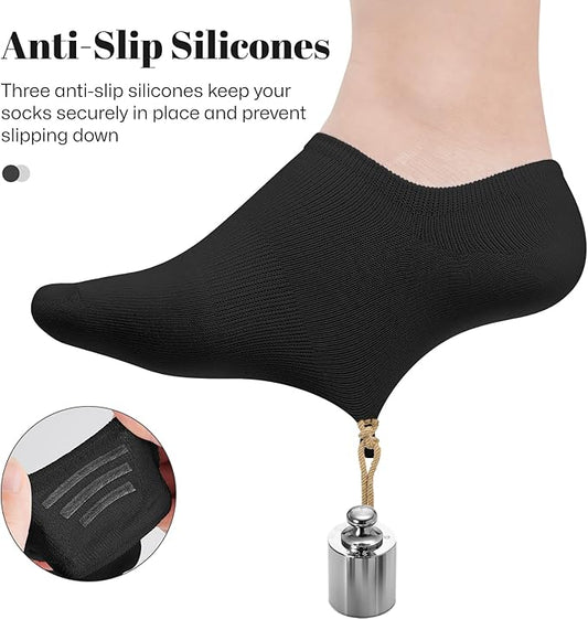 wernies No Show Socks Women Low Socks Non Slip Flat Boat Line 4/8 Pairs