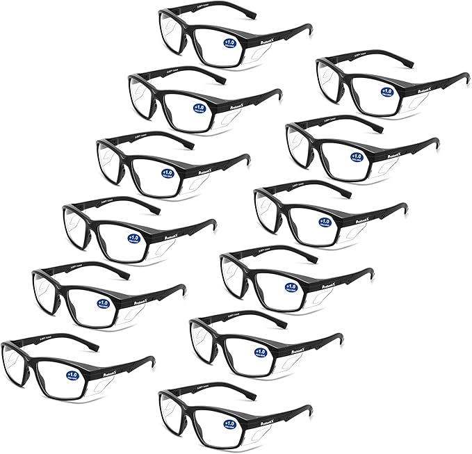 ProtectX Classic Safety Glasses, Anti-Fog Scratch Resistant Lenses, Protective Eyewear for Work, Indoor/Outdoor, ANSI Z87.1