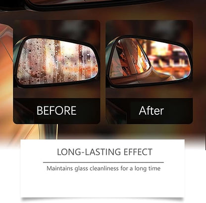 2PC Glass Cleaner,Car Oil Film Cleaner, Q4 Glass Guard,Automotive Oil Film Cleaning Brush for Car Windows,Removes Oil Film & Smudges,Improve Windshield Clarity for Safe Driving