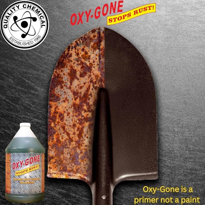 Quality Chemical Oxy-Gone Rust Remover and Metal Treatment - Rust Reformer, Rust Remover, Metal Rust Remover, Rust Neutralizer for Metal, Rust Converter, Remover, Rust Remover - 640 oz (Pack of 1)