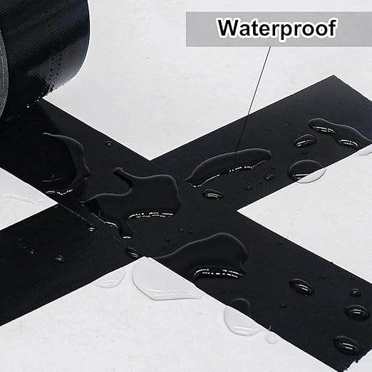 Wide Duct Tape, Industrial Grade 30Yards (90 ft) 4 Inch Black Tape, 9 Mil Heavy-Duty, Waterproof, Strong, Flexible, No Residue, for Crafts & Home Improvement (Black, 4'' x 90ft)